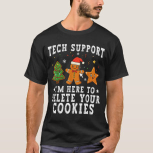 Technische ondersteuning Kerstmis Ik ben hier om u T-shirt