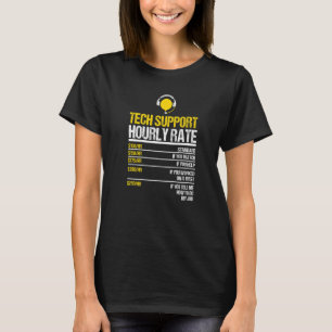 Technische ondersteuning per uur Tarief Tech Compu T-shirt