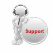 Technische ondersteuning sticker (Voorkant)