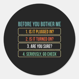 Technische ondersteuning voor informatietechnologi ronde sticker