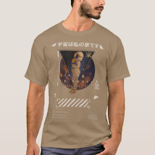 Technische slijtage Cyberpunk in de ruimte T-shirt