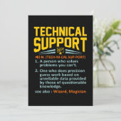 Technische support - definitie IT-computer Bedankkaart (Staand voorkant)