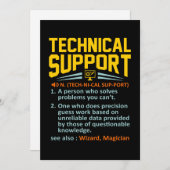 Technische support - definitie IT-computer Bedankkaart (Voorkant / Achterkant)