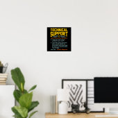 Technische support - definitie IT-computer Poster (Thuiskantoor)