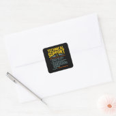 Technische support - definitie IT-computer Vierkante Sticker (Envelop)