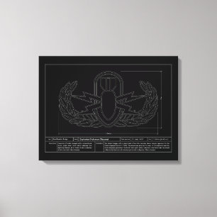 Technische tekening EOD Canvas Afdruk