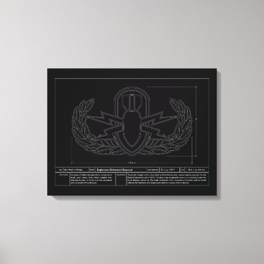 Technische tekening EOD Canvas Afdruk (Voorkant)