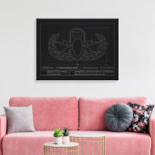 Technische tekening EOD Canvas Afdruk (Insitu (Woonkamer))