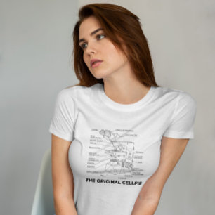 Technische tekening microscoop t-shirt