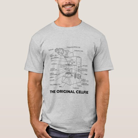 Technische tekening microscoop t-shirt (Voorkant)