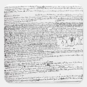 Technische tekeningen vierkante sticker