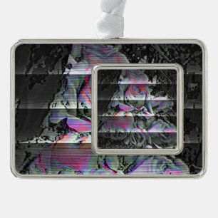 Techno Boeket Verzilverd Kader Ornament