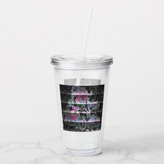 Techno Bouquet Acrylic Tumbler Acryl Drinkbeker (Achterkant)