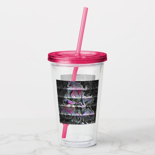 Techno Bouquet Acrylic Tumbler Acryl Drinkbeker (Achterkant)