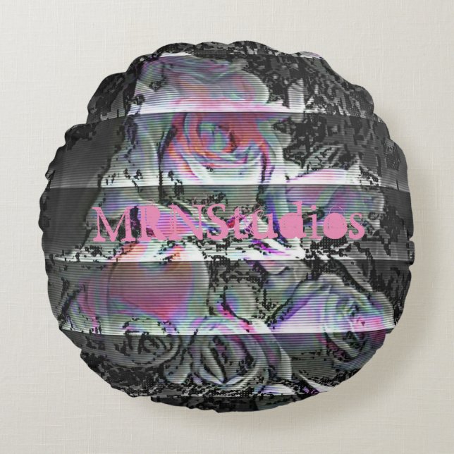 Techno Bouquet Coussin ronde (Devant)