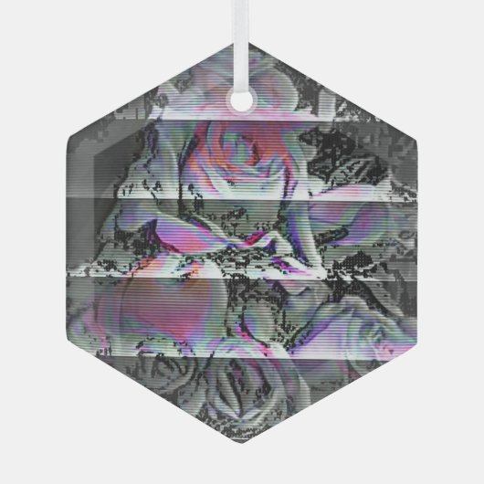 Techno Bouquet Glas Ornament (Voorkant)