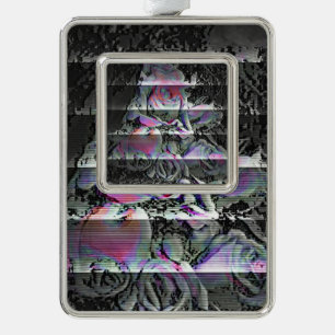 Techno Bouquet kerstsierent Verzilverd Kader Ornament