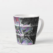 Techno Bouquet Latte Mug (Angle droit)