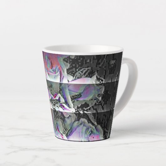 Techno Bouquet Latte Mug (Angle droit)