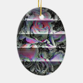 Techno Bouquet-Ornament Keramisch Ornament (Achterkant)