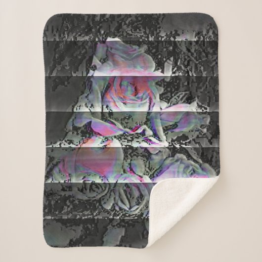 Techno Bouquet Sherpa Blanket Deken (Voorkant)