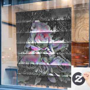Techno Bouquet Window Cling Raamsticker