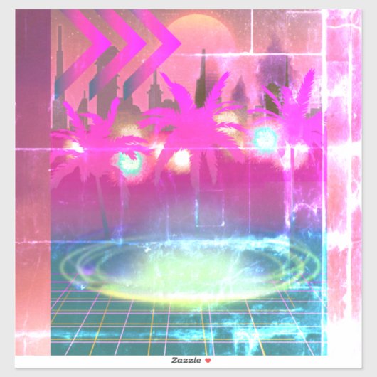 Techno City  Sticker (Vel)