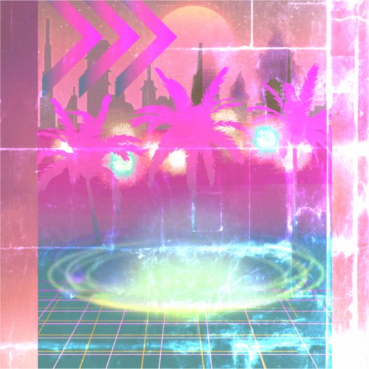 Techno City  Sticker (Voorkant)