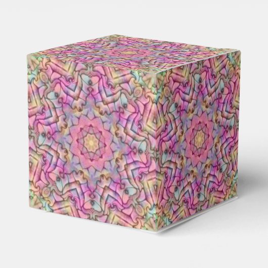 Techno Color Fractal Kaleidoscope Bedankdoosjes (Achterkant)