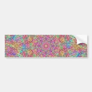 Techno Color Fractal Kaleidoscope Bumpersticker