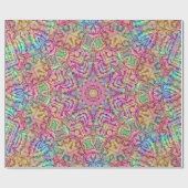 Techno Color  Fractal Kaleidoscope Cadeaupapier (Vlak)