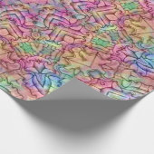Techno Color  Fractal Kaleidoscope Cadeaupapier (Hoek)