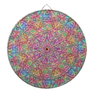 Techno Color Fractal Kaleidoscope Dartbord
