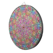 Techno Color  Fractal Kaleidoscope Dartbord (Voorkant Rechts)