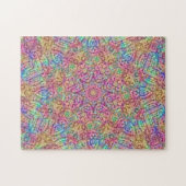 Techno Color  Fractal Kaleidoscope Legpuzzel (Horizontaal)