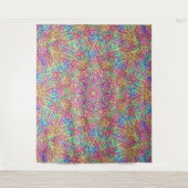 Techno Color  Fractal Kaleidoscope Wandkleed (Voorkant)