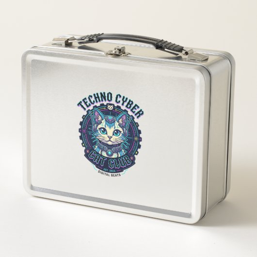 Techno Cyber Kat Grappige Kat Liefhebber Design - (Voorkant)