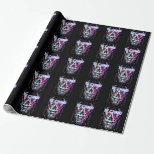 Techno Demon Glitch Electronic Bass Music Cadeaupapier