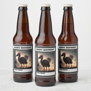 Techno-Feathers: de futuristische EMU-robot Bier Etiket