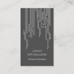 Techno Flat Slank Visitekaartje - Donkergrijs