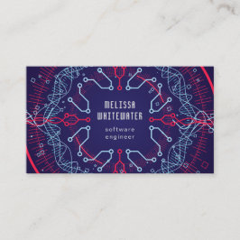 Techno Flat Sleek kleurrijk Visitekaartje