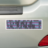 Techno-fractale behangpapier bumpersticker (Op auto)