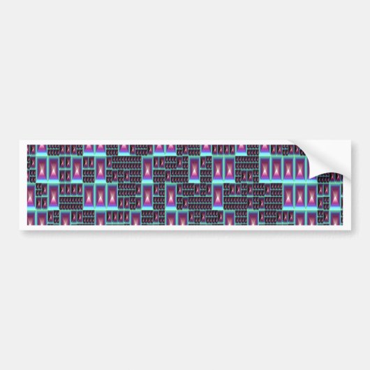 Techno-fractale behangpapier bumpersticker (Voorkant)