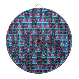 Techno-fractale behangpapier dartbord