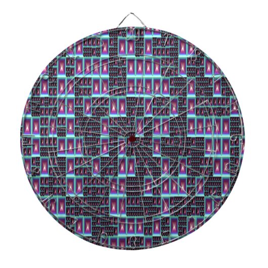 Techno-fractale behangpapier dartbord (Voorkant)