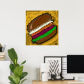 TECHNO HAMBURGER POSTER (Thuiskantoor)