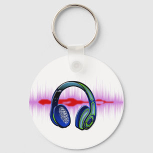 Techno Headphones Sleutelhanger