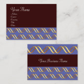 TECHNO INFINITE Gold Swirls in Blue Brown Visitekaartje (Voorkant / Achterkant)