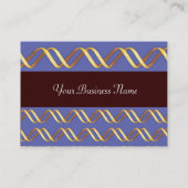 TECHNO INFINITE Gold Swirls in Blue Brown Visitekaartje (Achterkant)