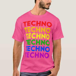 Techno LGBT Gay Pride Kleuren Edm Rave Festival T-shirt